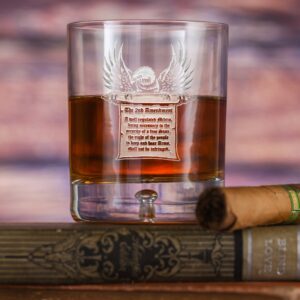 linimi 2nd Amendment Gun Rights Crystal DOF Rocks Glass – Engraved Patriotic Tumbler